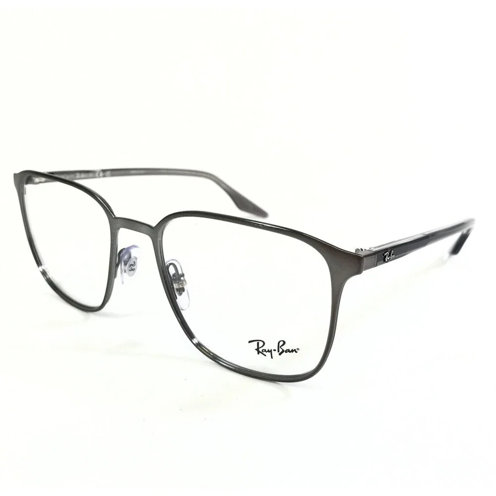 Ray-Ban Eyeglasses Frames RB6512 2553 Grey Silver Square Full Rim 54-19-145